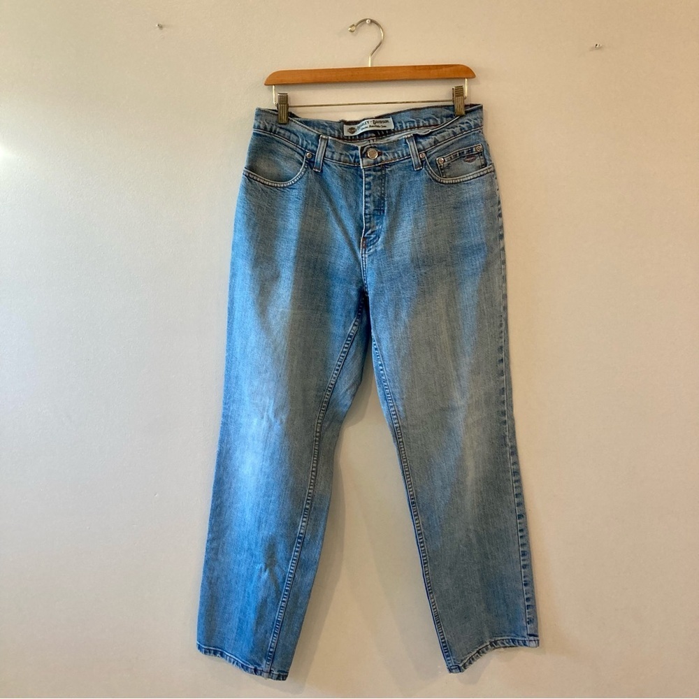 Harley Davidson Vintage Y2k 2006 Jeans Relaxed Fit Medium Blue Denim Size 10